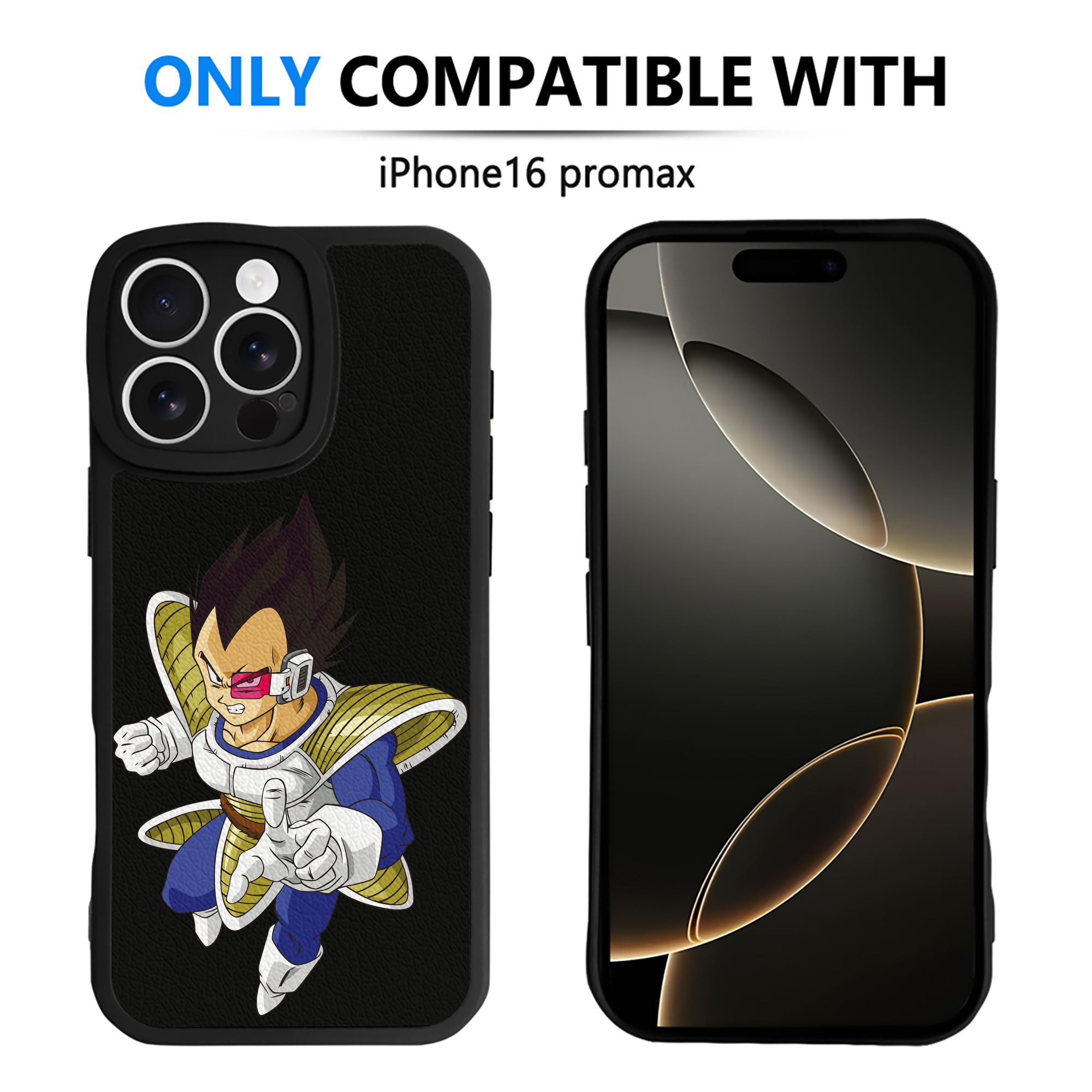 （画像用） ドラゴンボール ベジータ四世（Bejīta Yonsei）DRAGON BALL Vegeta IV 【iPhone 16シリーズ対応】シリコンスマホケース（レザー調） 材質：シリコン